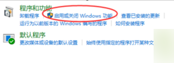 在程序界面点击“启用或关闭Windows功能”。